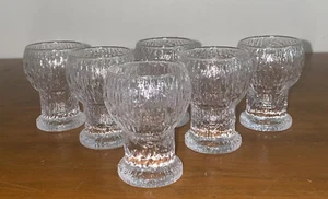 6 Iittala *Kekkerit* Liqueur Shot Glass Vintage Retro Design By Timo Sarpaneva - Picture 1 of 4