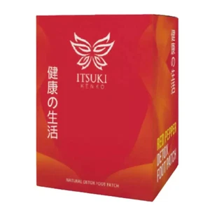 Itsuki Kenko Foot Pads 40's Natural Red Pepper & Herbal Blend Removal Toxin - Picture 1 of 6