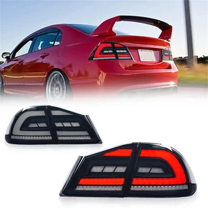 2x Lámpara trasera secuencial de animación L&R LED luz trasera para Honda Civic 2005-2012 - Imagen 1 de 9