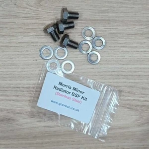 Morris Minor Radiator Support/Mounting BSF Bolt Kit- Stainless Steel A2 - Picture 1 of 1
