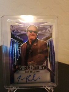 2023 Leaf Pop Century Purple Auto Jim Belushi Signed 5/8