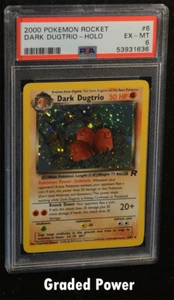 Pokemon Team Rocket Unlimited Dark Dugtrio PSA 6 Holo (1636) 6/82 - Foto 1 di 1