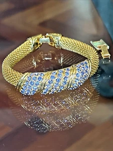 Camrose & Kross Jacqueline Kennedy JBK Tansanit lila Strass Mesh Armband - Bild 1 von 21