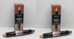 NYX WONDER STICK HIGHLIGHT & CONTOUR STICK MEDIUM/TAN FULL SIZE BOXED (LOT 2) - Picture 1 of 4