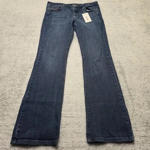 White House Black Market Jeans Womens 8 Blue Denim Dark Wash Pockets Boot Leg - Picture 1 of 11