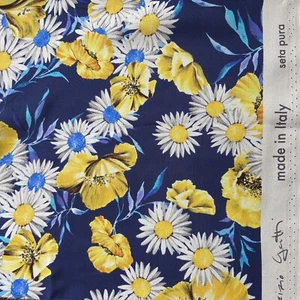 100% Italian Silk Chiffon FABRIZIO GATTI fabric.Measures 0.6m X 140cm Wide. AA7 - Picture 1 of 3