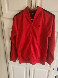 Starter Boys 14/16 XL Full Zipper Long Sleeve Athletic JACKET RED BLACK EUC - Picture 1 of 7