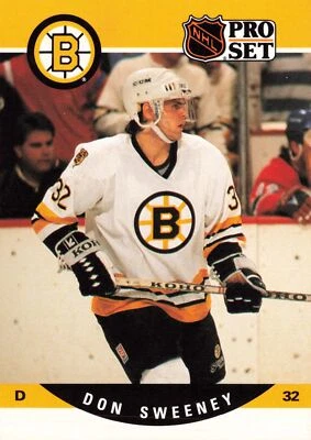 Don Sweeney 1990 Pro Set #412 Boston Bruins - Image 1 of 2
