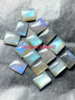 Cabochões octógono natural de labradorita 10x8 mm tamanho calibrado pedra preciosa solta E - Imagem 1 de 4