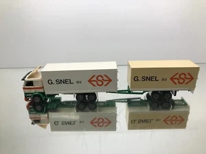 TEKNO HOLLAND SCANIA 142M V8 G.SNEL TRUCK+TRAILER COMBI WIPKAR -1:50- POOR - V96 - Picture 1 of 9