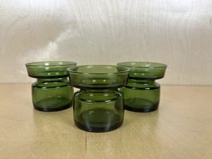 Vintage Dansk Design Denmark IHQ MCM Grün Glas Kerzenständer 3er Set - Bild 1 von 4