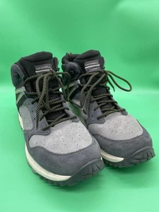 Gr. 12 M Merrell Herren Wildwood Mittelgrau Leder Wasserdicht Wanderschuhe Gebraucht - Bild 1 von 8