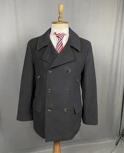 Abrigo Dolce&Gabbana Para Hombre Negro Lana Cachemira Doble Pecho Guisante Talla 54 - Imagen 1 de 13
