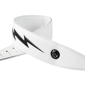 Guitar Strap with Lightning Bolt for Electric Guitars/Bass, Leather Adjustabl... - Bild 1 von 7