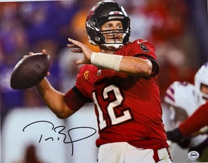 Tom Brady Tampa Bay Buccaneers selten signiertes handsigniertes 14x11 Foto mit COA - Bild 1 von 6