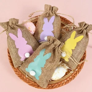 Spring Easter For Kids Birthday Packaging Bag Rabbit Pouch Bunny Gift Bag - Picture 1 of 12