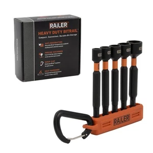 Nut Driver Set - Premium 4 Inch 5-Piece Nutsetter Bit Set With A Storage Bit ... - Picture 1 of 8