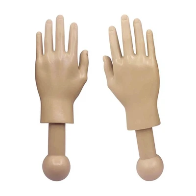 TOYNK Tiny Hands 4.5-Inch Novelty Toys | Left and Right Hands, Beige