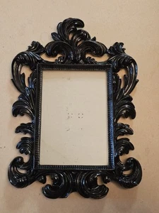Ausgefallener schwarzer Rahmen im viktorianischen Stil passt 4-3/4 x 6-3/4 KOSTENLOSER VERSAND  - Bild 1 von 6