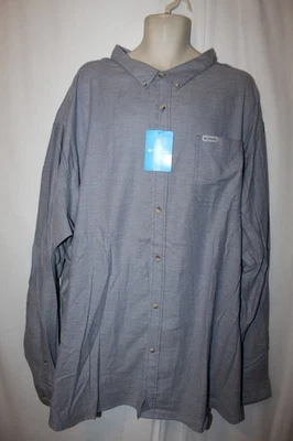 Camisa de senderismo ligera Rapid Rivers II 5XLT para hombre Columbia nueva con etiquetas gris-azul Foto 1 de 3