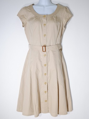 Abito Burberry London beige manica francese cintura cotone 40