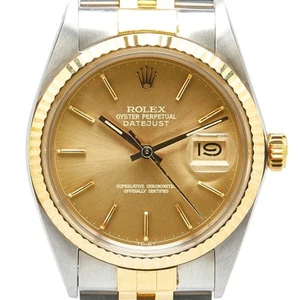 Rolex Datejust Watch 16013 Automatic Gold Dial Stainless Steel K18... GZl17mi5 - Picture 1 of 1