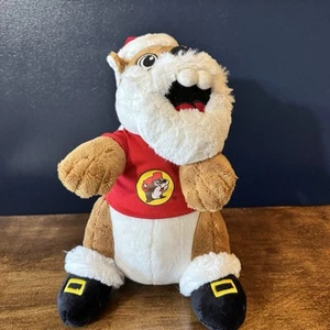 Buc-ees Beaver CHRISTMAS Plush SANTA CLAUS 11" Inch Bucees Beard Hat Shirt - Picture 1 of 13