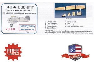 Starfighter Decals 7200 1:72 BOEING F4B-4 COCKPIT RESIN MODEL PLANE DETAIL SET - Picture 1 of 3