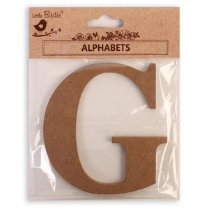 6er Pack - Little Birdie MDF Alphabete Upper Case 4" 1/Pkg-G - CR88154 - Bild 1 von 5