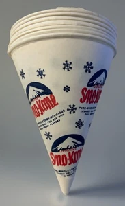Vintage SNOW CONE CUPS Box 200 Heavy duty Sno-Kone 6oz cups 90% Full READ - Picture 1 of 6