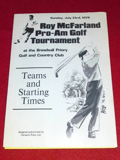 ROY McFARLAND GOLF TOURNAMENT - July 23 1978 6pp - Image 1 of 1