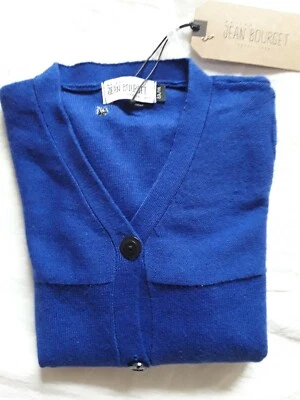 Gilet cardigan fille JEAN BOURGET gpe IKKS en 6 ans bleu électrique dur NEUF Eti - Photo 1/4