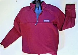 Vineyard Vines Dreamcloth Relaxed Shep Shirt Shacket Maroon Mock Neck Cotton - Picture 1 of 16