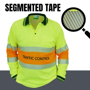 QLD Traffic Control Bio-Motion Shirts - TMR Compliant Segmented Reflective Taped - Picture 1 of 1