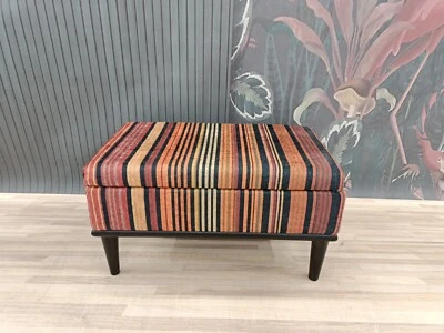Upholstered bench, Space saver bench, Striped bench, Footboard bench,Piano bench - Image 1 of 4