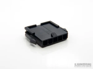 PC 5-pin Modular Connector Housing Male - BLACK [1pc] - Picture 1 of 2