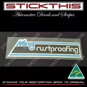 Vintage - Ming Rustproofing Decal Sticker - Bild 1 von 2