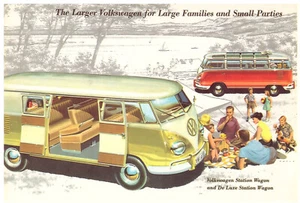 1958 Volkswagen Station Wagon & De Luxe Station Wagon, Mayfair Cards of London - Picture 1 of 2