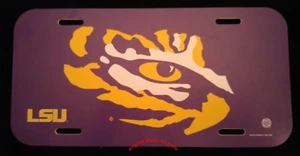 LSU Tigers Plastic License Plate - Picture 1 of 1
