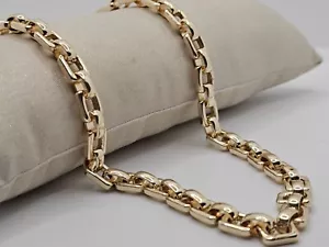 Gold Link Chain Necklace 21" For Men And Women Heavy Gold Filled Statement Chain - Picture 1 of 18