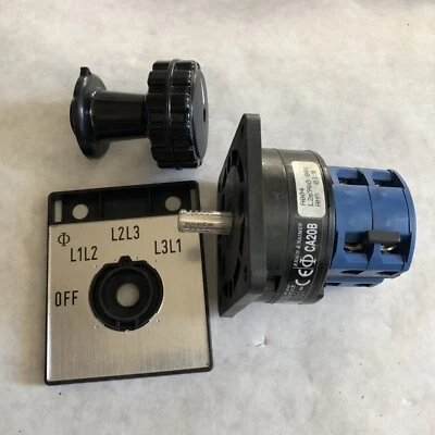 NEW KRAUS & NAIMER CA20B-A004-621 KN1 ROTARY SWITCH CA20B,A004, L26900/001,BK,EB - Image 1 of 4