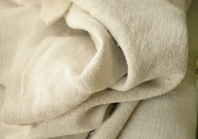 T.D.I. Nubby Organic Linen Fabric Heavy Weight Natural Color By the Yard