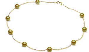 Fantástico Collar Perla Perfecta Oro Genuino Mar del Sur 18"6-7mm Oro 14k P - Imagen 1 de 5