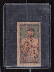 2023 Topps Allen & Ginter #44 Riley Greene RC 1/1 Hand Numbered Wood Mini 