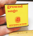 Vintage Stickney & Poor Ground Sage 5/8 oz spice tin, partially full decor item