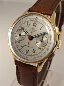 Delbana chronograph gold serviced - Picture 1 of 7
