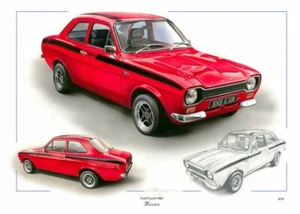 Estampado Ford Escort México Crossflow MK1 Marca 1 1600 Nuevo Arte Trabajo Chris - Picture 1 of 6