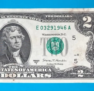 March 29, 1946 (E 03291946 A) BIRTHDAY Note $2 Two Dollar Bill - Picture 1 of 4