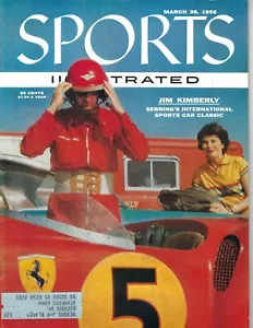 1956 3/26 revista Sports Illustrated coches de carreras Sebring Ferrari Jim Kimberly Gd - Imagen 1 de 1