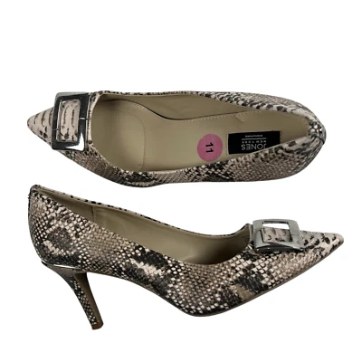 Zapatos de salón Jones New York Diana talla 11 M pitón piel de serpiente en relieve punta puntiaguda tacones Foto 1 de 4
